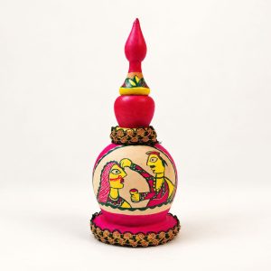 Hand-Painted Wooden Sindaura | Traditional Manjusha Art | Handmade Indian Folk Art Home Decor